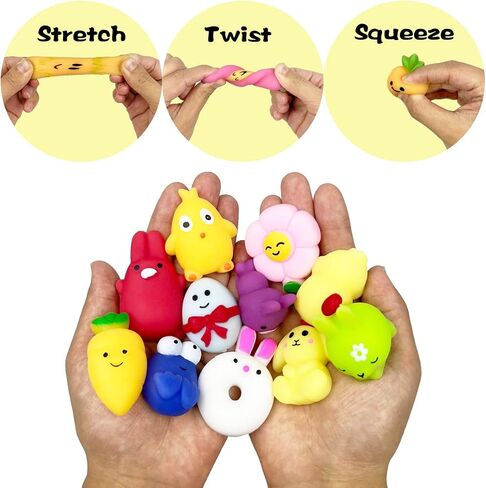 Pinkiwine 48 PCS Halloween Mochi Squishy Toys Squishies Halloween Toys for Kids Girls Boys Halloween Party Favors Halloween Treat Bags Gifts in Kuwait