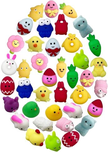 Pinkiwine 48 PCS Halloween Mochi Squishy Toys Squishies Halloween Toys for Kids Girls Boys Halloween Party Favors Halloween Treat Bags Gifts in Kuwait