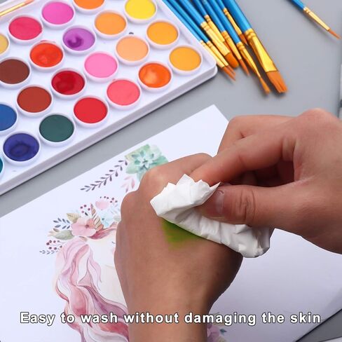 مجموعة ألوان مائية من آرويك، مع طلاء ألوان مائية، 36 لونًا، ومجموعة مكونة من 10 فرش بأحجام مختلفة، أفضل هدية للمبتدئين والأطفال ومحبي الفن. in Kuwait