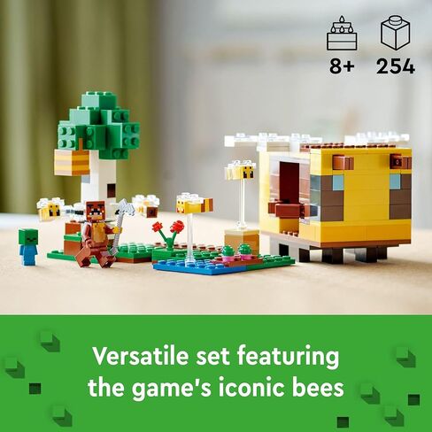 LEGO Minecraft The Bee Cottage 21241 Building Set - Construction Toy with Buildable House, Farm, Baby Zombie, and Animal Figures, Game Inspired Stocking Stuffer Idea for Boys and Girls Ages 8 and Up in Saudi Arabia