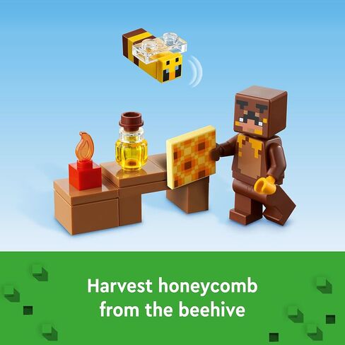 LEGO Minecraft The Bee Cottage 21241 Building Set - Construction Toy with Buildable House, Farm, Baby Zombie, and Animal Figures, Game Inspired Stocking Stuffer Idea for Boys and Girls Ages 8 and Up in Saudi Arabia