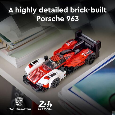 LEGO Speed Champions Porsche 963 76916, Model Car Building Kit, Racing Vehicle Toy for Kids, 2023 Collectible Set with Driver Minifigure in Saudi Arabia