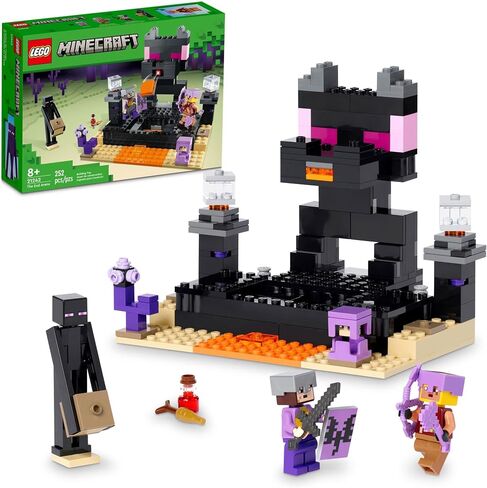 LEGO Minecraft The End Arena 21242, Player-vs-Player Battle Playset with Lava, Ender Dragon and Enderman Figures, Action Toys for Kids 8 Plus Years Old in Saudi Arabia