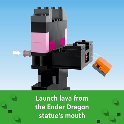 LEGO Minecraft The End Arena 21242, Player-vs-Player Battle Playset with Lava, Ender Dragon and Enderman Figures, Action Toys for Kids 8 Plus Years Old in Saudi Arabia
