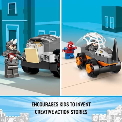 LEGO Marvel Hulk vs. Rhino Monster Truck Showdown 10782, Toy for Kids, Boys and Girls Ages 4 and Up with Spider-Man Minifigure, Stocking Stuffer Idea Inspired by Spidey and His Amazing Friends in Saudi Arabia