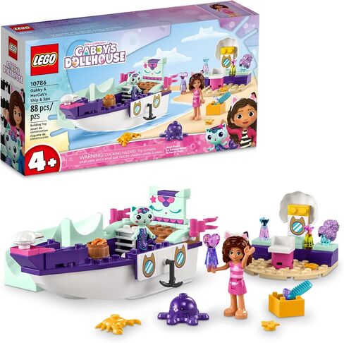 LEGO Gabby's Dollhouse Gabby & Mercat’s Ship & Spa 10786 Building Toy for Fans of The DreamWorks Animation Series, Boat Playset, Beauty Salon and Accessories for Imaginative Play for Kids Ages 4+ in Saudi Arabia