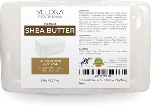 velona 10 lb - Shea Butter Soap Base, Melt & Pour, SLS/SLES Free in Kuwait