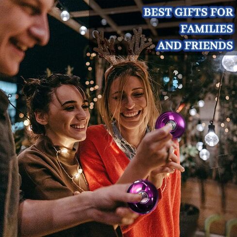 Cool Stress Ball Fidget Spinner Toys Metal, Ball Finger Hand Spinner Gifts for Kids Adults, Sensory Fingertip Gyro Toys Spinning for Anti Anxiety Stress Relief, Desk Toys for School Office in Kuwait