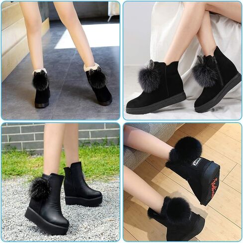 Fur Pom Poms for Hats, 6PCS 4 Inch Faux Fur Pom Pom Balls Fluffy Pompoms for Crafts with Elastic Loop 3 Colors for Keychains Scarves Gloves Bags Knitting Supplies in Kuwait