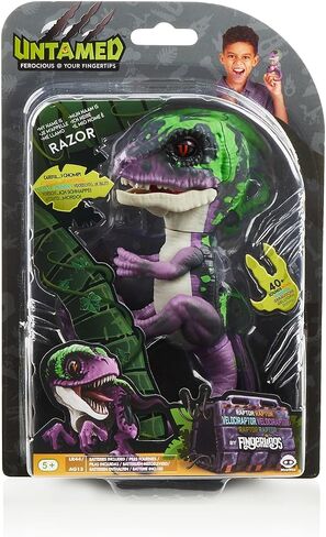 Untamed Raptor by Fingerlings - Stealth (Green) - Interactive Collectible Dinosaur - By WowWee in Saudi Arabia