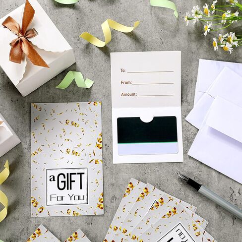ساباري مجموعة من 200 قطعة من مقدمي بطاقات الهدايا مع ظرف هدية لك في المطاعم وبطاقات هدايا فيزا مع مظاريف بيضاء واقية لبطاقة الائتمان in Kuwait