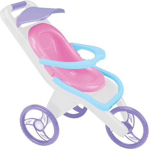 American Plastic Toys Shop with Me Stroller for Toddlers & Kids Ages 2 and Up | 2-in-1 Stroller and Shopping Cart | Made in USA from Safe Plastics | Learn Imaginative Roleplay and Motor Skills in Kuwait