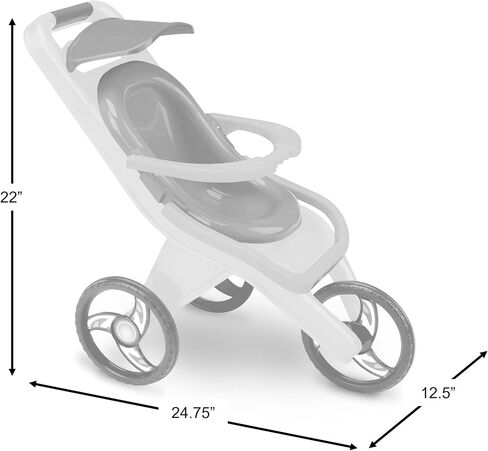 American Plastic Toys Shop with Me Stroller for Toddlers & Kids Ages 2 and Up | 2-in-1 Stroller and Shopping Cart | Made in USA from Safe Plastics | Learn Imaginative Roleplay and Motor Skills in Kuwait
