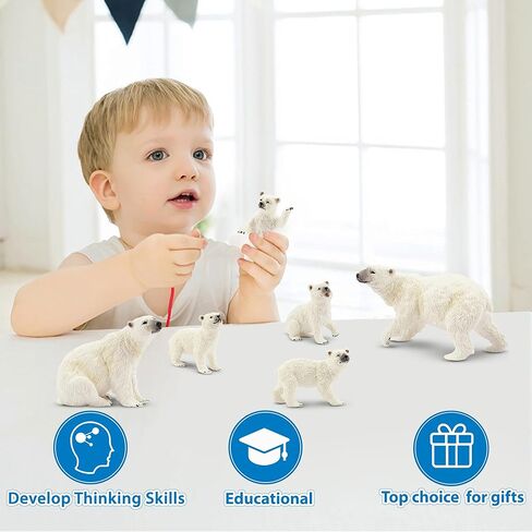 مجموعة تماثيل حصان بلاستيكية واقعية من Toymany 6 قطع مقاس 3-4 بوصات، أشكال مفصلة لألعاب الحيوانات المهرية، هدية عيد ميلاد عيد الميلاد للأطفال الصغار in Kuwait