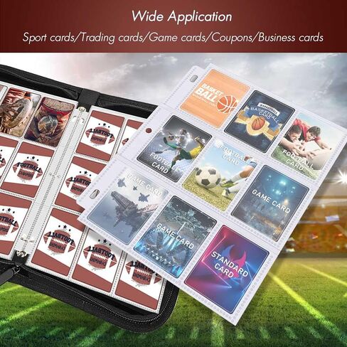 900 Pockets Baseball Card Sleeves Binder for Trading Card, Baseball Card Sleeves Card Holder Album Protectors Set Fit for Football Card, Baseball Card, Sport Card in Kuwait