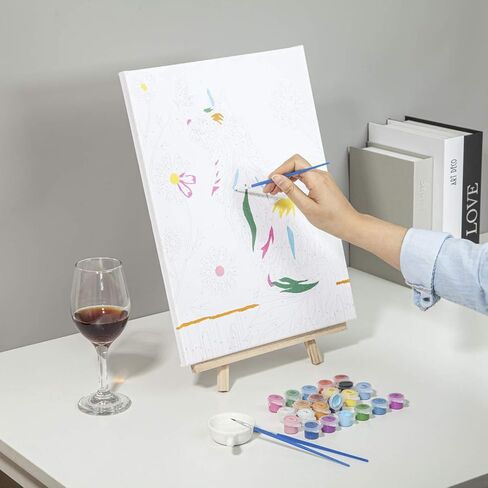 دي واي دي جوي مجموعة رسم بالارقام للبالغين والاطفال، مجموعات رسم ذاتية الصنع - سيارة ملونة 12 انش × 16 انش مع حامل خشبي in Kuwait