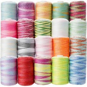 Variegated Polyester Sewing Thread Kit 20 Spools 1000 Yards Each for Hand Sewing,Quilting,Embroidery and Sewing Machine Use in Kuwait