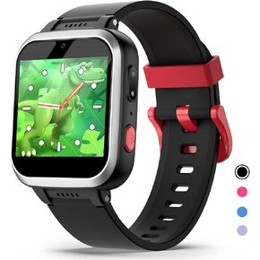 Kids Smart Watch with Puzzle Games HD Touch Screen Camera Video Music Player Pedometer Alarm Clock Flashlight Fashion Kids Smartwatch Gift for 6-13 Year Old Boys Girls Toys