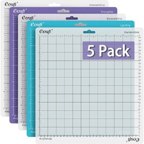 Ecraft Cutting Mat for Silhouette Cameo 3/2/1: 12X12inch Include one StrongGrip&Three StandardGrip&One LightGrip Cutting Mat Perfect for Silhouette Cameo Replacement for Crafts、Sewing and All Arts