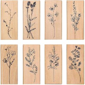 Dizdkizd 8 Pieces Wood Mounted Rubber Stamps in Saudi Arabia