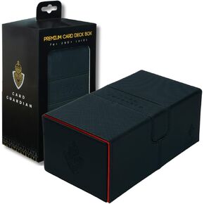 Card Guardian - صندوق مزدوج ممتاز (أخضر ليموني) لأكثر من 200 بطاقة ألعاب بطاقات التداول TCG مثالية للتجمع السحري (MTG)، وCommand Deck، وYugioh Deck Box، وصناديق تخزين البطاقات الرياضية