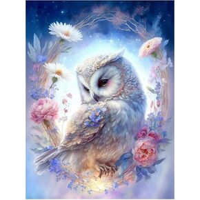 Owl Stamped Cross Stitch Kits for Adults, Animals Counted Cross Stitch Kits for Beginners, Needlepoint Cross-Stitch Patterns Embroidery Kits Arts and Crafts for Home Decor 12×16 Inch in Kuwait