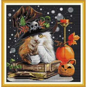 Svarog 14CT Stamped Cross Stitch Kit for Beginners - Easy & Stylish DIY Embroidery with Simple Patterns, Ideal for Women’s Relaxation | Forest Oil Painting 2 | 12.2 x 16.1 inch in Kuwait