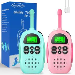 Walkie Talkies for Kids Rechargeable Toys for Ages 5-7 Boys Girls, 22 Channels 2 Way Radio Toy Christmas Birthday Gifts for Girls Boys Ages 3-12 Camping Hiking Outdoor Easter Basket Stuffers