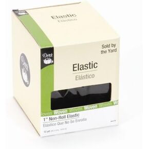 Dritz 9407W Non-Roll Woven Elastic, White, 1-Inch by 12-Yard