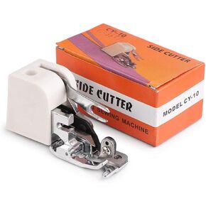 YEQIN Side Cutter Attachment Presser Foot, Simutaneously Trims & Hems Edges, Zig-Zag or Overstitch for Low Shank Sewing Machine #RCT-10L