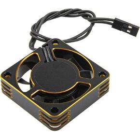 محرك بدون فرشاة من ShareGoo، مروحة تبريد ESC، 18000 دورة في الدقيقة 40x40 مم JST Plug for 1/8 1/10 1/12 RC Car 540 550 محرك بدون فرشاة، 4010 (أسود-فضي)