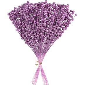 ASSR 100 حزمة من سيقان التوت اللامعة لعيد الميلاد، 15.7 بوصة أعواد عيد الميلاد المزيفة، أعواد لامعة من الفاكهة الاصطناعية لتزيين شجرة عيد الميلاد - أخضر، 210712XU03-7-2#HSM13 in Kuwait