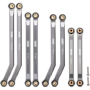 مجموعة INJORA ذات 4 وصلات أمامية عالية التخليص لسيارة SCX24 JLU AXI00002 C10 AXI00001 Bronco Axial 1/24 RC الزاحفة، 8 قطع (أسود) in Kuwait