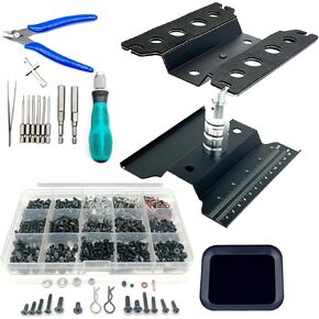 RC Car Repair Work Stand Repair Tool Set 360 Degree Rotation and 600 PCS RC Screws Kit and Screws Pallet Kit and RC Screwdrivers for 1/8 1/10 1/12 1/16 1/18 RC Car Truck Crawler (Blue) in Kuwait