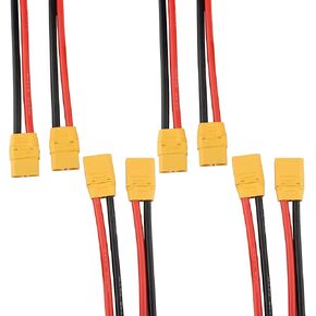 Amass 4 أزواج XT90 Pigtails XT90 Wire XT 90 Plug ذكر وأنثى موصل 150 مم 10AWG سلك سيليكون لبطارية Lipo RC FPV Racing Drone... in Kuwait
