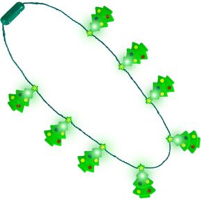 FUTUREPLUSX Christmas Light Up Necklace, 41Inch Candy Cane Necklace,3D Light Necklace with 13 Candy Cane Pendant,6 Modes Christmas Necklace Gifts Accessories for Christmas Holiday Xmas Party Favors in Saudi Arabia