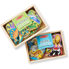 Melissa & Doug Wooden Magnets Set - Animals and Dinosaurs with 40 Wooden Magnets in Saudi Arabia