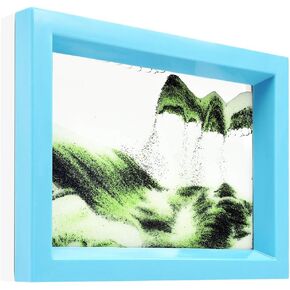 3D Moving Sand Art Picture - Blue Dynamic Flowing Frame in Saudi Arabia