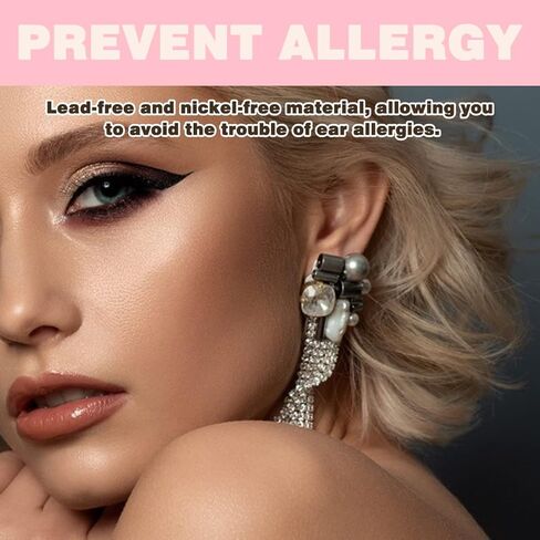 FANCY NOVA Earring Lifters Backs, 4 Pairs Secure Earring Backs for Droopy Ears, Hypoallergenic Adjustable Magic Earring Backs Tiara Earring Backs for Heavy Earring (3Gold, 1Silver) in Kuwait