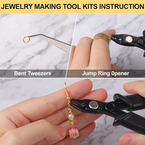 مجموعة مستلزمات صناعة الأقراط المضادة للحساسية 3480 قطعة مع خطافات القرط ودبابيس القرط وحلقات القفز وظهر القرط والأعمدة ونتائج صنع القرط لصنع المجوهرات وإصلاح القرط، هدية للنساء in Kuwait