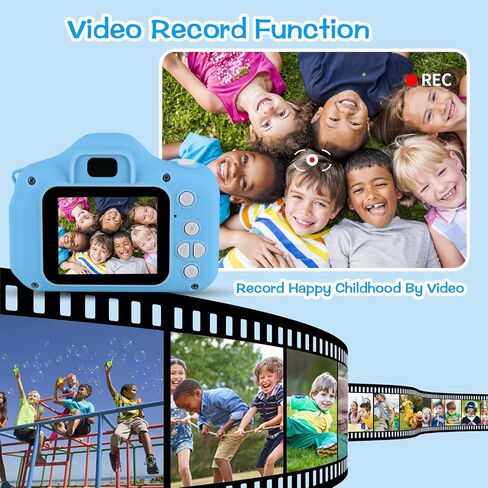 Kids Camera, Toddler Camera Children Digital Camera Toys with 13MP Video Camcorder 32GB SD Card and Camera Case for 3–10 Year Old Boys and Girls in Saudi Arabia
