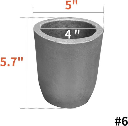 CANALHOUT Silicon Carbide Graphite Crucibles,Crucibles for Melting Metal,Withstand The High Temperature 1800℃(3272°F),Melting Casting Refining Aluminum Gold Silver Copper (6KG No.6) in Kuwait