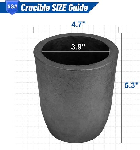 CANALHOUT Silicon Carbide Graphite Crucibles,Crucibles for Melting Metal,Withstand The High Temperature 1800℃(3272°F),Melting Casting Refining Aluminum Gold Silver Copper (6KG No.6) in Kuwait