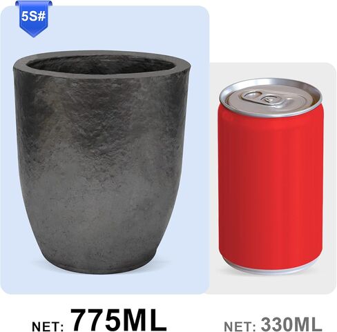 CANALHOUT Silicon Carbide Graphite Crucibles,Crucibles for Melting Metal,Withstand The High Temperature 1800℃(3272°F),Melting Casting Refining Aluminum Gold Silver Copper (6KG No.6) in Kuwait