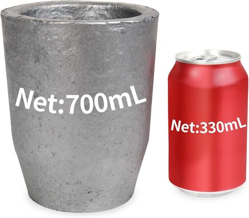 CANALHOUT Silicon Carbide Graphite Crucibles,Crucibles for Melting Metal,Withstand The High Temperature 1800℃(3272°F),Melting Casting Refining Aluminum Gold Silver Copper (6KG No.6) in Kuwait