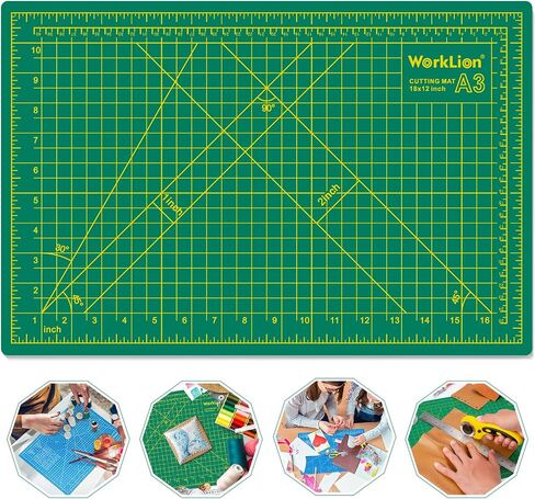 WORKLION 24" x 36" Large Self Healing PVC Cutting Mat, Double Sided, Gridded Rotary Cutting Board for Craft, Fabric, Quilting, Sewing, Scrapbooking - Art Project… in Kuwait