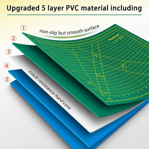 WORKLION 24" x 36" Large Self Healing PVC Cutting Mat, Double Sided, Gridded Rotary Cutting Board for Craft, Fabric, Quilting, Sewing, Scrapbooking - Art Project… in Kuwait