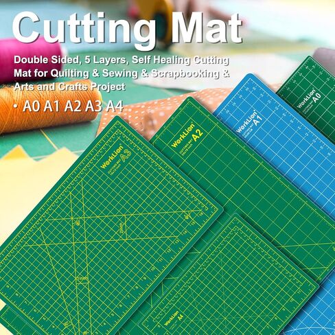 WORKLION 24" x 36" Large Self Healing PVC Cutting Mat, Double Sided, Gridded Rotary Cutting Board for Craft, Fabric, Quilting, Sewing, Scrapbooking - Art Project… in Kuwait