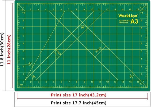 WORKLION 24" x 36" Large Self Healing PVC Cutting Mat, Double Sided, Gridded Rotary Cutting Board for Craft, Fabric, Quilting, Sewing, Scrapbooking - Art Project… in Kuwait