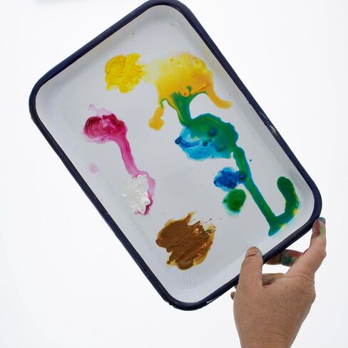Bundle of Art Alternatives Enamel Butcher Tray 7x10.5 inches for Color Mixing, Art Supplies + Art Alternatives Studio Acrylic 6-Color Set, 100ml Tubes in Kuwait